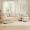 3 - Piece Corduroy Double-Chaise Sectional