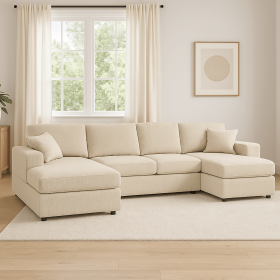 3 - Piece Corduroy Double-Chaise Sectional