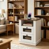 Bedside Table with Charging Station And 2 Drawers