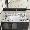 43"x22" Bathroom Vanity Top, with Undermount Ceramic Sink and Backsplash, artificial marble Bathroom Vanity Top with 1 Pre-Drilled Hole