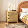 Modern 3-Drawer Nightstand Wooden Bedside Table for Bedroom Furniture And Home Decor