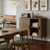 Buffet cabinet with storage space, coffee bar cabinet, sideboard, walnut wood