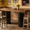Home bar table, counter bar table, dining table, designed with industrial wood grain