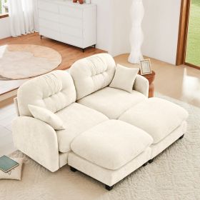 Cloud Sectional Couches,Premium Chenille Fabric Paired With Soft Throw Pillows