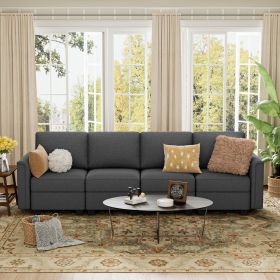 Modular Sectional Sofa with Storage Seat Upgrade Convertible Sofa Couch for Living Room/Deep 27'' Ottoman/Memory Foam Cushion