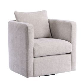 Sutton Linen Swivel Barrel Chair