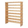 72 Bottle Stackable Modular Wine Rack, 8-Tier, Floor Freestanding Wine Storage Rack, Sturdy Wines Holder Display Shelf, Wobble-Free Shelves, Easy Asse