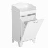 31" Tilt Out Laundry Hamper, Free Standing Home Organizer Hamper, Bathroom Storage Cabinet, White