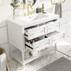 36" Bathroom Vanity Cabinet with Sink Combo Set, Undermount Ceramic Sink, Free Standing Vanity Set with 4 Drawers, Solid Wood Frame Bathroom Cabinet