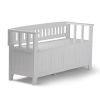 Acadian 48 inch Wide Solid Wood Entryway Storage Bench in White