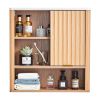 Bathroom Wall Cabinet, with Door and Adjustable Shelf, Over the Toilet Storage Medicine Cabinet Wall Mounted