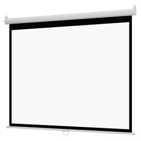 Manual Projector Screen, 72 inch 4:3 4K 1080 HD Retractable Pull Down Projector Screen, Wall Mounted Movie Projection with Pull Rope, Portable Display