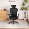 Big and Tall Office Chair Mesh Breathable, Gaming Chair with Adjustable Backrest Height & Headrest Angle & Adaptive Lumbar Lupport