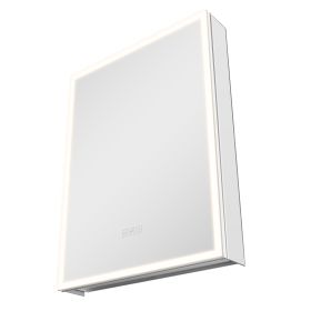 Lighted Medicine Cabinet with Mirror, 24 x 32 in Recessed or Wall Mount, 3 Color Dimmable LED Bathroom Medicine Cabinet with Magnifying Mirror