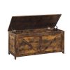 Storage Chest,Storage Bench,Retro Toy Box Organizer ,Entryway Storage Bench with 2 Hinges,Easy Assembly,Rustic Brown