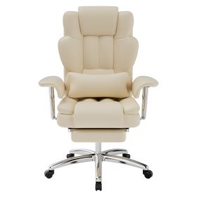 Office Chair, Big and Tall Executive Office Chair with Footrest, Leather Computer Chair, Ergonomic Reclining Chair High Back , Large Home Office Chair