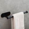 Stainless Steel Towel Holder Adhesive Lengthen Toilet Paper Holder for 2 Roll Papers, Black  YJ