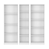 Tuin 3 Piece Living Room Set with 3 Bookcases, White