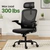 Ergonomic Office Chair High Back Computer Desk Chair with Headrest Armrests and Adjustable Lumbar Support Comfortable Swivel Task Chair for Home Offic