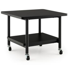 Under Desk Printer Stand with 4 Wheels and Locking Mechanism
