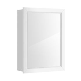 Mirrored Bathroom Medicine Cabinet with Single Door and Adjustable Shelf