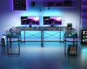47 inch L Shaped Gaming Desk, Corner Desk Gaming Table for Home Office