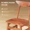 5-Piece Solid Wood Dining Room Set for 4, Farmhouse Dinette Table Set with 4 Chairs for Small Space, Dining Room, Walnut