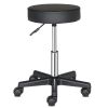 Round Stool Plastic Arch Feet Rotation Bar Stool Black