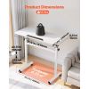 Standing Desk, Adjustable Height Mobile Stand Up Desk 360° Tilting Desktop, 32 x 16 in Small Computer Sit Stand Rolling Workstation w/ Hook, Lockable