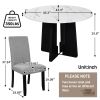 5-Piece Round Dining Table set, 43-Inch Modern Dining Table and 4 Upholstered Chairs for Dining Room, Kitchen Room, Living Room, Easy Assembly