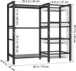 Storage Rack Kitchen Baker's Rack - 3 Tiers 4 Baskets, Utility Coffee Ba