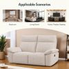 Double Reclining Chairs for Adults, Wall Hugger Recliners for Small Spaces, Love Seat Couches Sofa Reclinable for Living Room, Home Theater Seating,Be