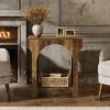 Wood End Table, 2-Tier Side Table with Storage Space