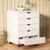 5 DrawerStorageCabinet with Wheels for Bedroom,Home, Office Organization, White