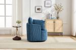 Blue Swivel Accent Chair,Round Swivel Barrel Chair
