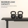 Electric Standing Desk Whole Piece Adjustable Height Desk Home Office Computer Workstation Sit Stand up Desk (Black Frame + Black Top)