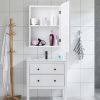 Mirrored Bathroom Medicine Cabinet with Single Door and Adjustable Shelf