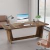 180 Cm Large Desk Computer Desk And Office Desk for Home Office And Office - Ergonomic Height Adjustable Standing Desk with Storage