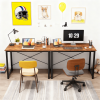 40in Computer Office Desk, Writing Table for Small Spaces, Modern Style Home Office Desk, Rust Brown