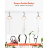 S Hooks 36 Pack, 39.68 LBS Capacity for Bars up to 0.85 Inch, S Shaped Hooks with Safety Buckle, Heavy Duty Metal Hangers for Plants, Jeans