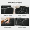 U-shaped Boneless Sofa,Tufted Design,32D High Density Sponge,Bottom Anti-Slip Design,No Assembly Required Bottom,Free Combination,Movable Ottomans For