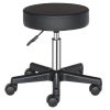 Round Stool Plastic Arch Feet Rotation Bar Stool Black