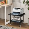 Under Desk Printer Stand with 4 Wheels and Locking Mechanism