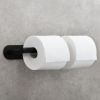 Stainless Steel Towel Holder Adhesive Lengthen Toilet Paper Holder for 2 Roll Papers, Black  YJ