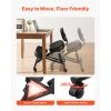 Ergonomic Kneeling Chair with Backrest & Wheels, Mobile X-Shaped Posture Knee Chair with Adjustable Height & Thick Foam Cushions, Relief for Neck or B