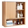 Bathroom Wall Cabinet, with Door and Adjustable Shelf, Over the Toilet Storage Medicine Cabinet Wall Mounted