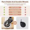 Home Office Desk Chair Retro Faux Leather Chair with Lumbar Support &Rubber Wheels, Mid Back Ergonomic Computer Chair Swivel Rolling Work Chair