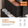 Nightstand, End Table Side Table with 2 Fabric Drawers Bedside Table for Bedroom, Closet, Dorm Black