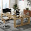 Two person office desk, rectangular dining table, study desk, conference table