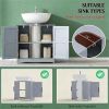 Sink storage cabinet, bathroom sink cabinet, dark gray